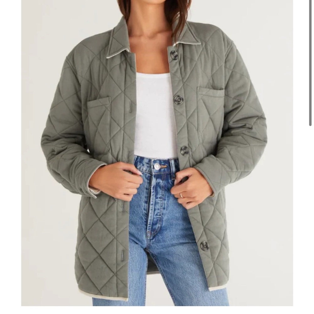 Z supply maya quilted shacket